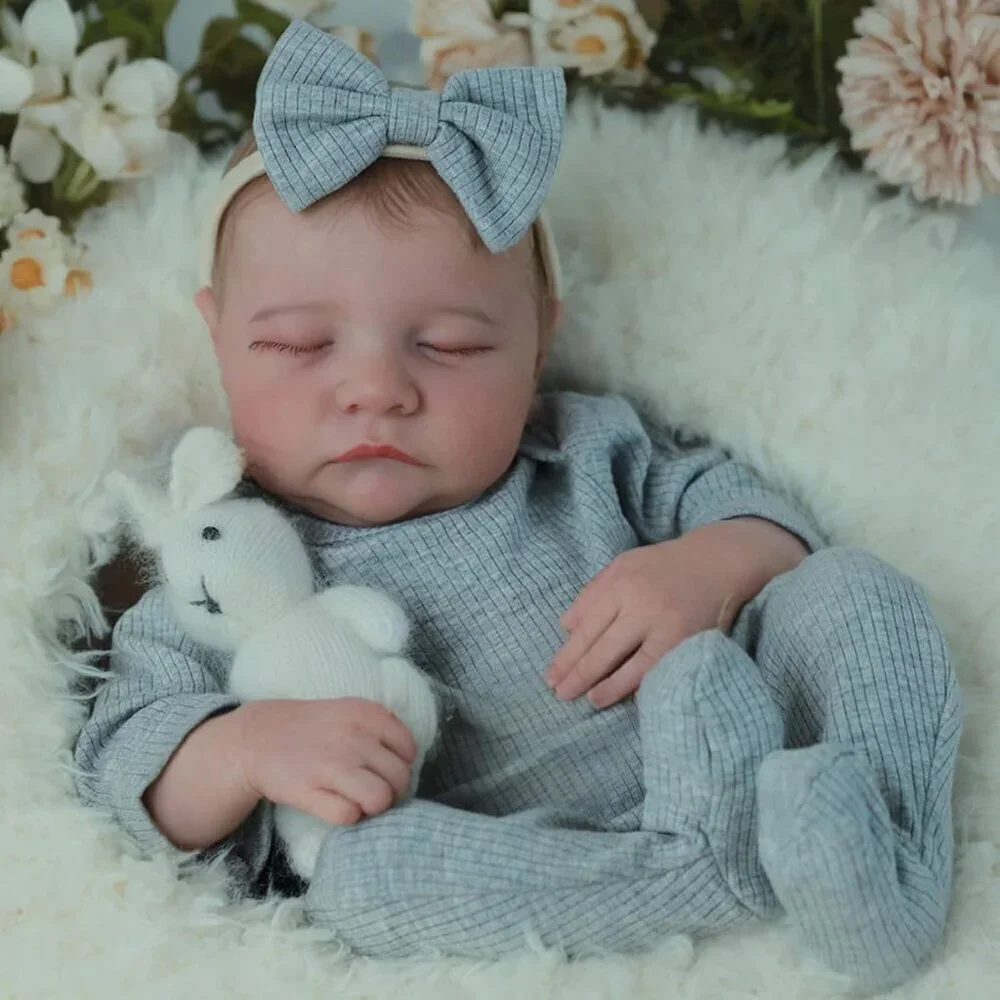 🆕18inch Full Body Vinyl Newborn Baby Doll Poseable Limbs Sleeping Doll Girl